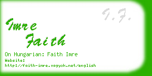 imre faith business card
